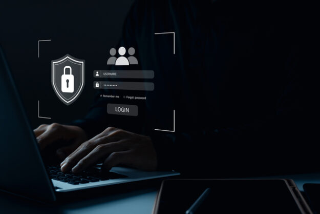 Cybersecurity and privacy concepts to protect data. Lock icon an Employee Background Verification Vendors in Bangalore